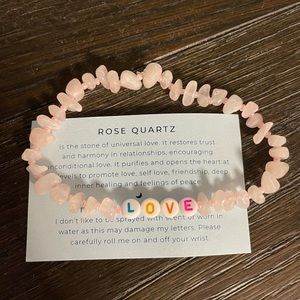 TBalance Rose Quartz Crystal Love Anklet